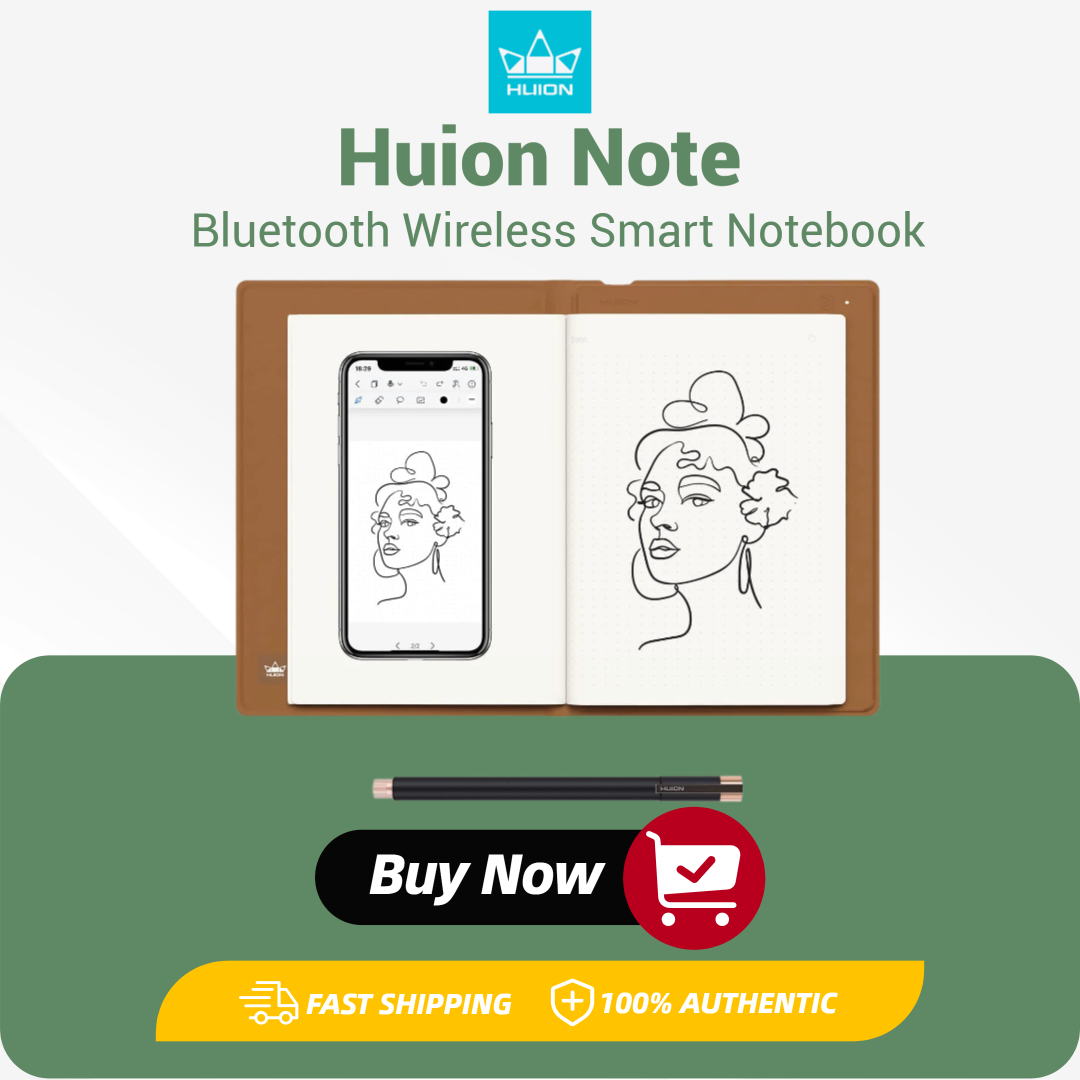 Huion Tablet Accessories - Tableta Gráfica Inalámbrica Huion Note Smart