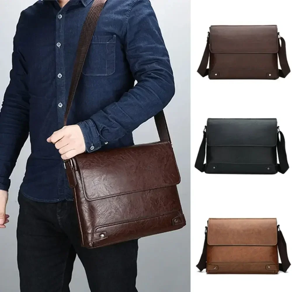 Tablet Shoulder Bag - Maletín para hombre de cuero PU,