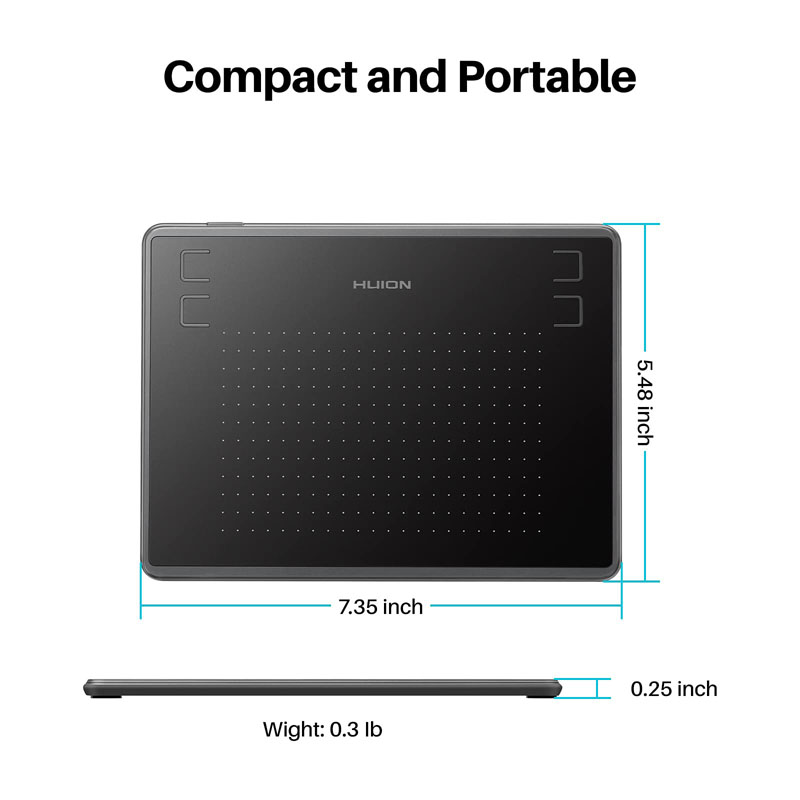 HUION-Tabletas digitales H430P - Huion Tablet Accessories reseña y precio