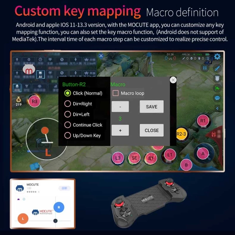 Mando de teléfono móvil para i - Android Tablet Gaming Accessories reseña y precio