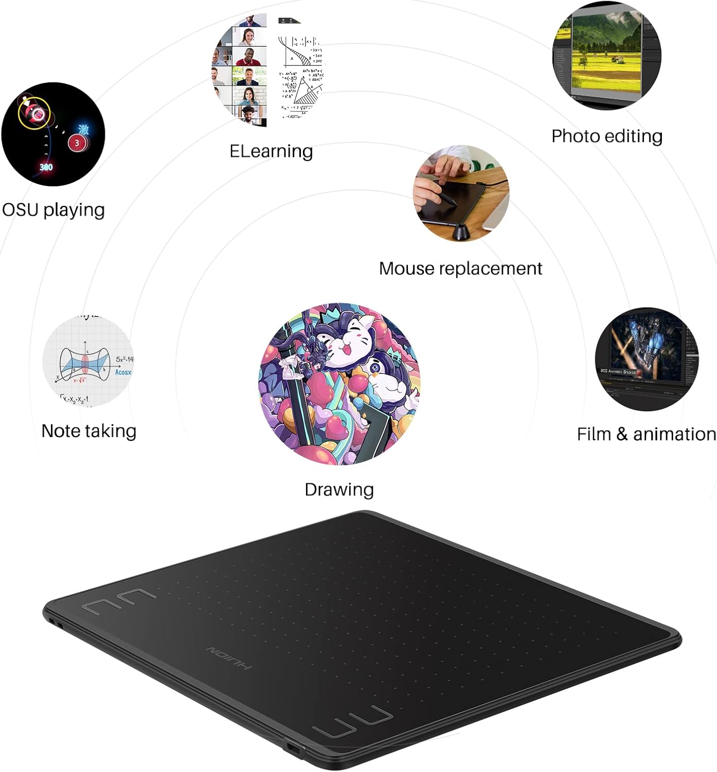 HUION HS64 tableta gráfica de  - Huion Tablet Accessories reseña y precio