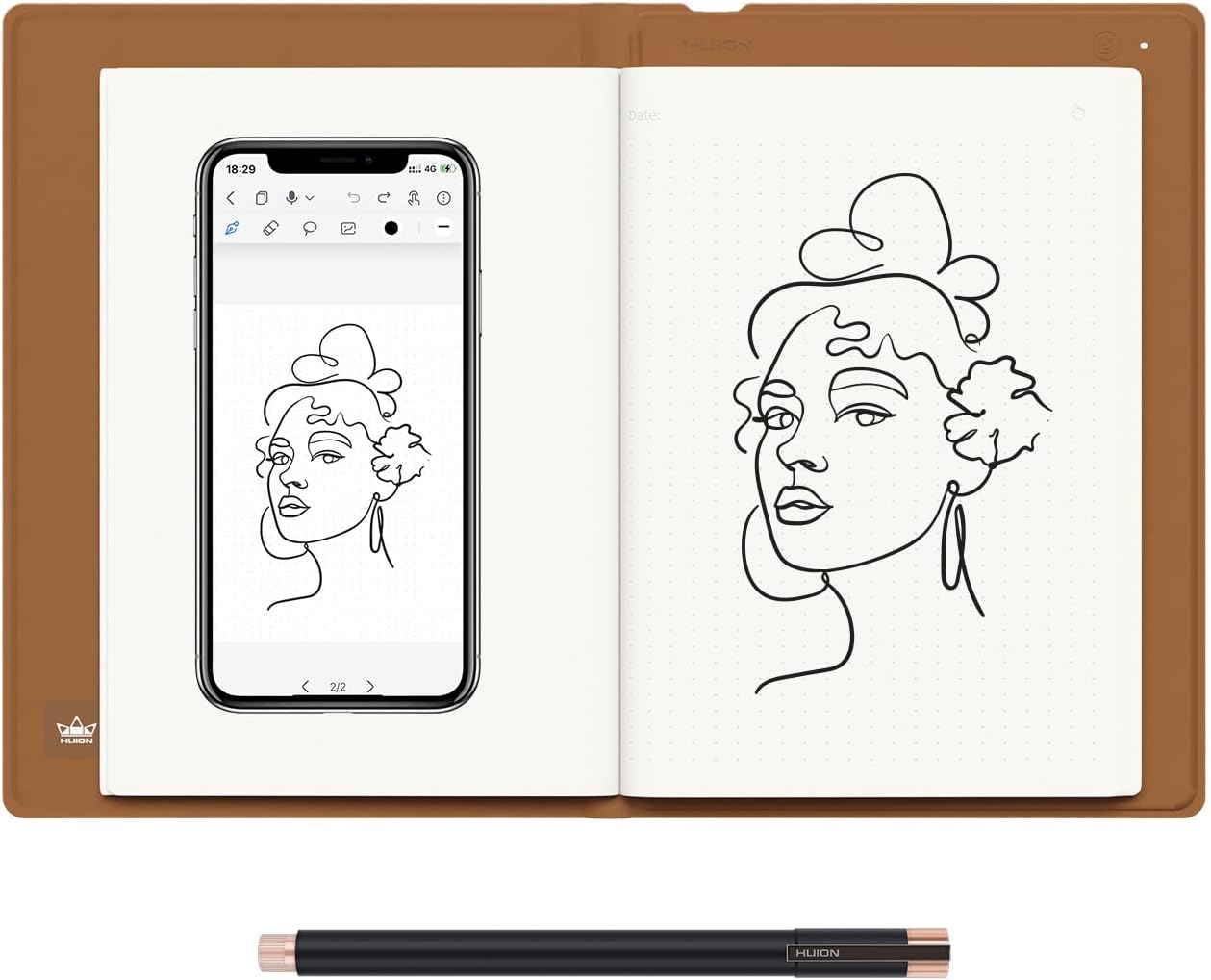 Huion note 2 en 1 cuaderno de  - Huion Tablet Accessories reseña y precio