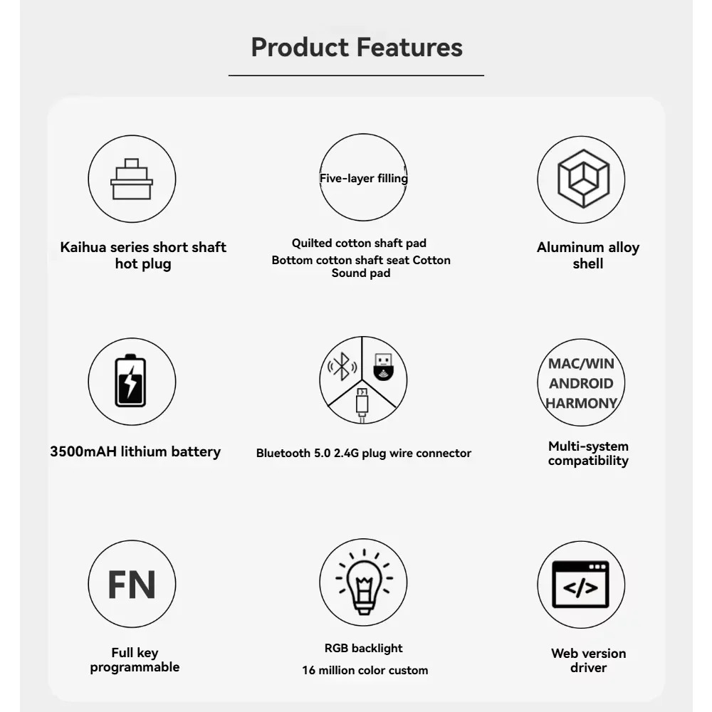 Teclado mecánico Keydous AJ68, - Tablet Accessories Gifts reseña y precio