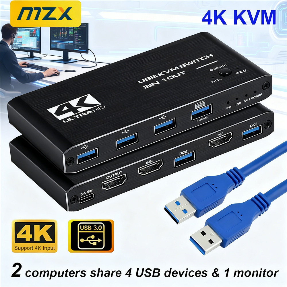 Conmutador KVM 4K 60Hz, Hub US - Tablet With All Accessories reseña y precio