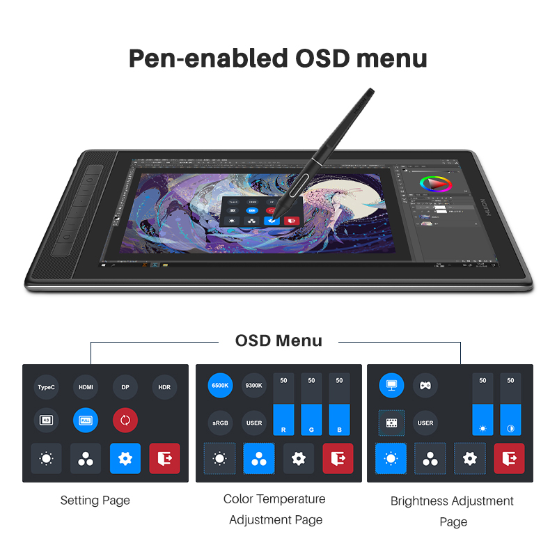 HUION-tableta de dibujo KAMVAS - Huion Tablet Accessories reseña y precio