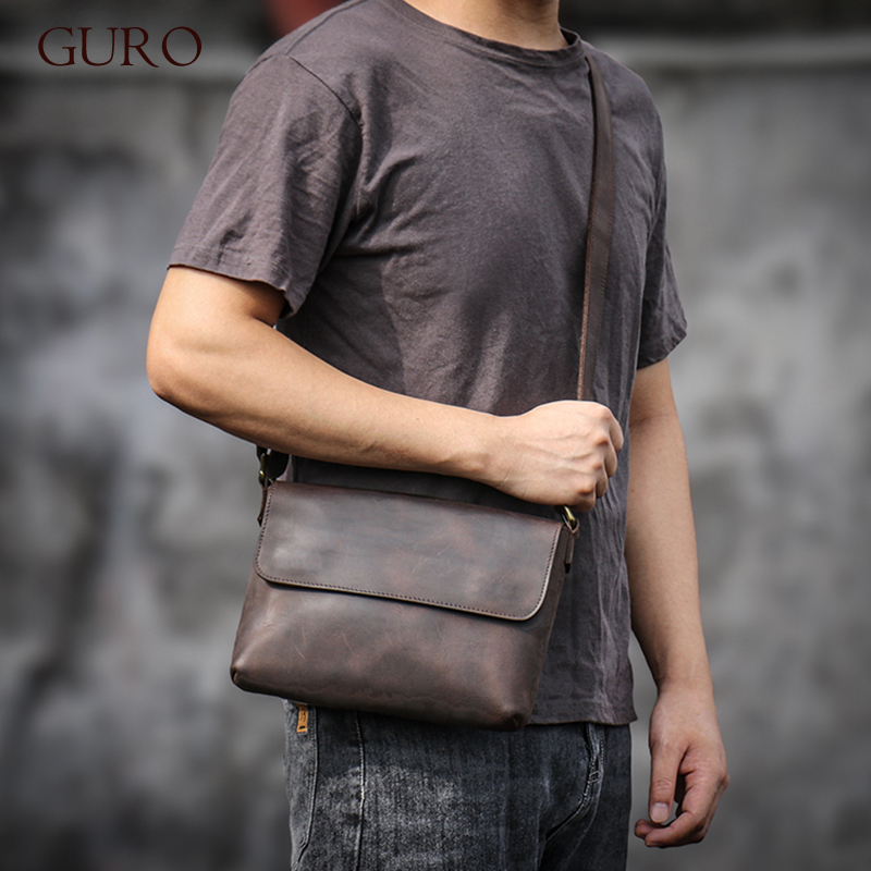GURO-Bolso de hombro de cuero  - Tablet Shoulder Bag reseña y precio
