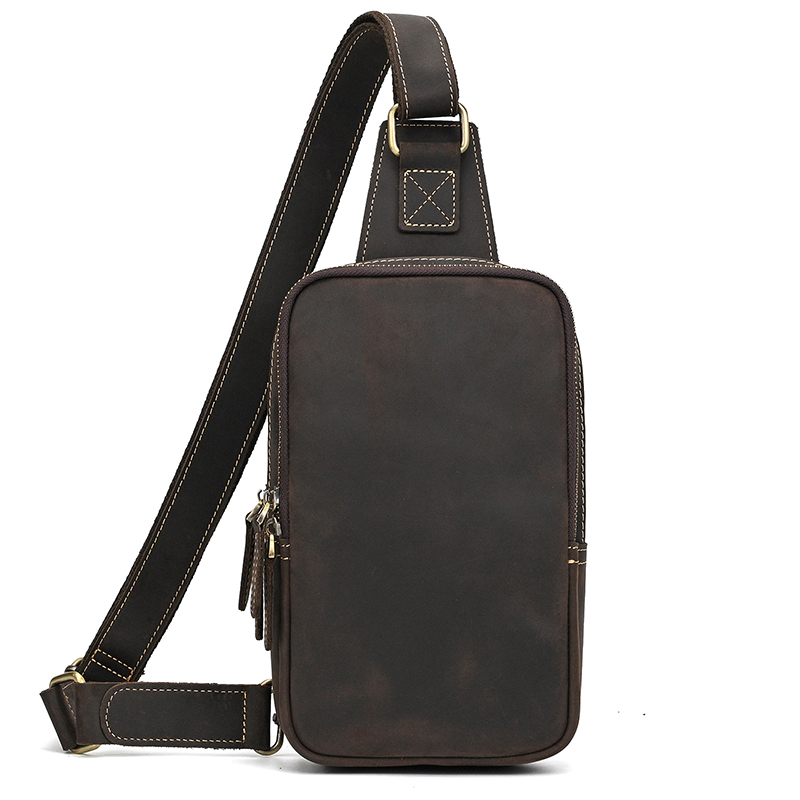 Bolso de pecho de cuero genuin - Tablet Shoulder Bag reseña y precio