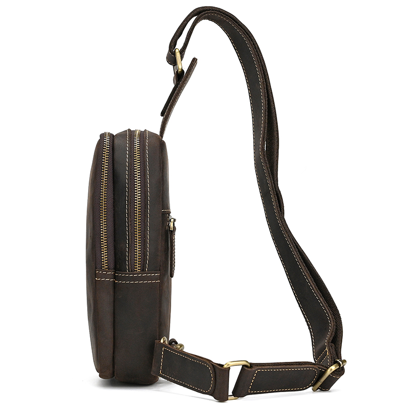 Bolso de pecho de cuero genuin - Tablet Shoulder Bag reseña y precio